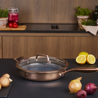 Hâws Santo Sauté Pan 28cm w/Lid Hybrid coating Rose Gold - Rekommenderat utpris 1.099,-