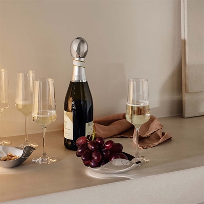 Georg Jensen. 6 st. champagneglas & champagnesabel - Rek. 2028,-