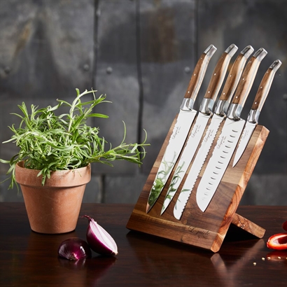 Laguiole Chef Set W. Knife Block Olive - Vägledande försäljningspris 1.499,-