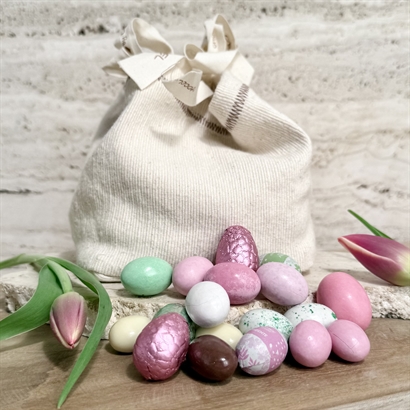 Rustik bomullspåse med Luksus Påskeblanding 600 gram