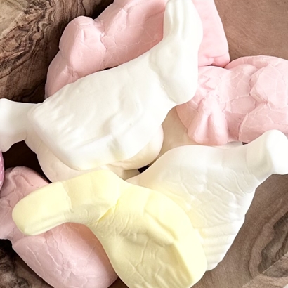 Ekologisk påse med påsktryck - Stora Danske påskägg, Anthon Berg och Bagsværd lakrits