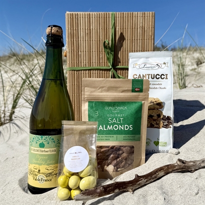 Alkoholfri sommarpresent med Cider, Choklad, Cantucci och Salta Mandlar