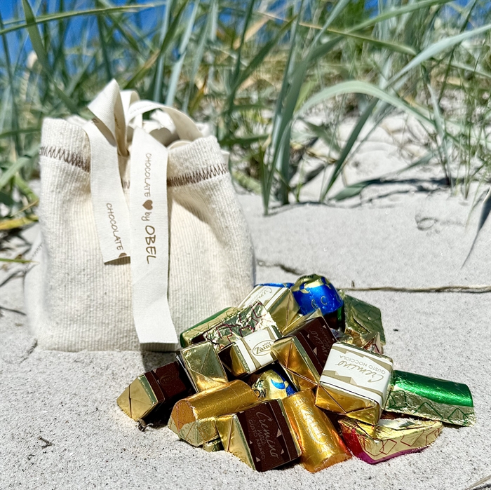 Rustik bomullspåse med Italiensk Choklad Passion 400 gram