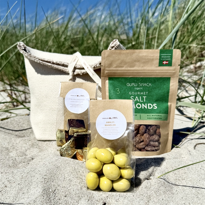 Pique Bomullspåse med Italiensk Lyxchoklad och Salta Cashewnötter
