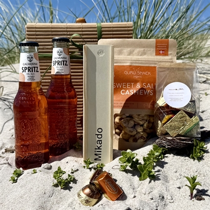 Alkoholfri gåva med spel, Spritz, Italiensk Lyxig Chokladblandning och snacks