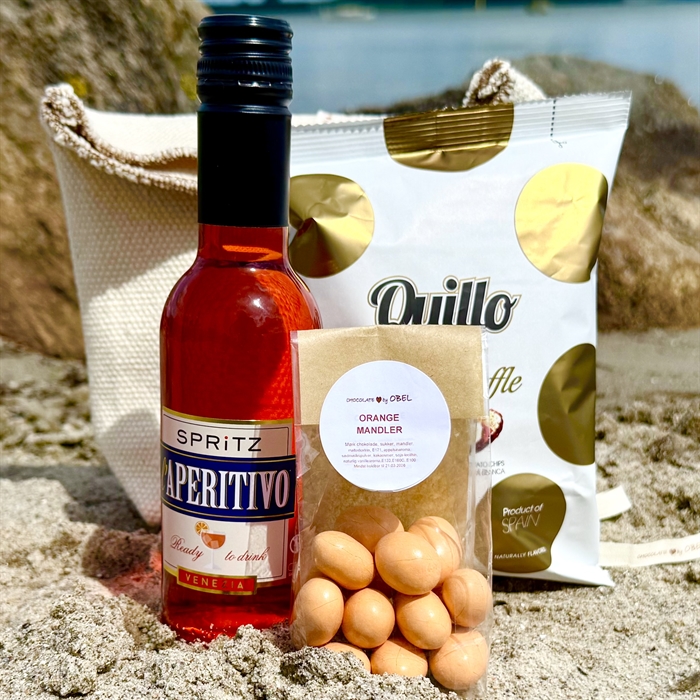 Spritz drickfärdig med Läcker Snacks - Sommarpresent som smakar av Italien