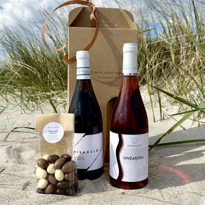 Sommarpresent med 2 flaskor Rosé och Italienska Chokladmandlar