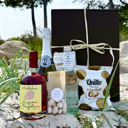 Sommarpresent - Jordgubbs Spritz Kit med läckra Snacks