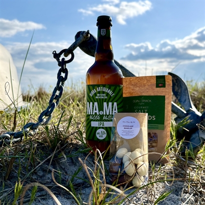 Sommarpresent - 75 cl italiensk IPA öl, Chokladmandlar och Ekologiska Saltmandlar