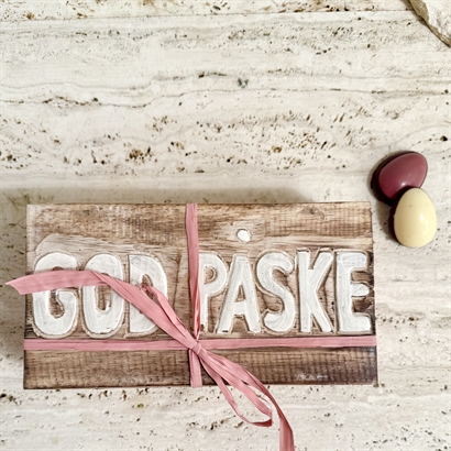 GLAD PÅSK handgjord ask med 9 stora Danska Handgjorda Påskägg