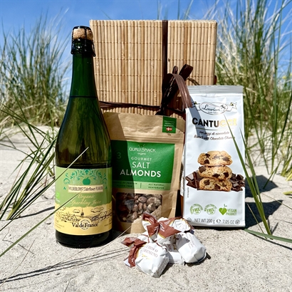 Alkoholfri sommarpresent med Cider, Choklad, Cantucci och Salta Mandlar