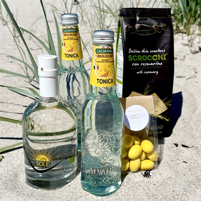 Gin & Tonic Kit med Amalfimandlar och läckra Snacks