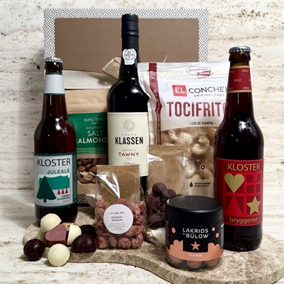 Lyxkorg med Portvin, Danska klosteröl och delikatesser