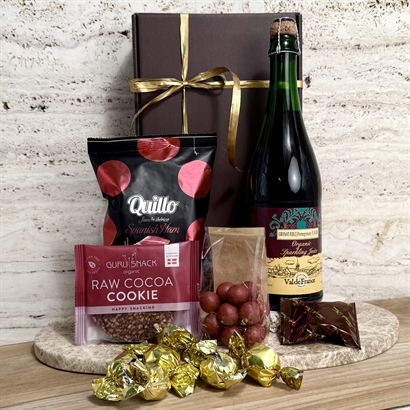 Alkoholfri Företagsgåva med fransk cider, snacks och choklad