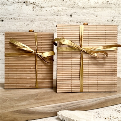 Bambuslåda med 700 gram Blandade godsaker