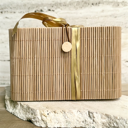 Lyxig Chokladblandning 700 gram i naturfärgad bambulåda