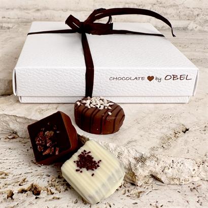 9 Belgiska Gourmet Dessertchoklad i Läderlook Ask