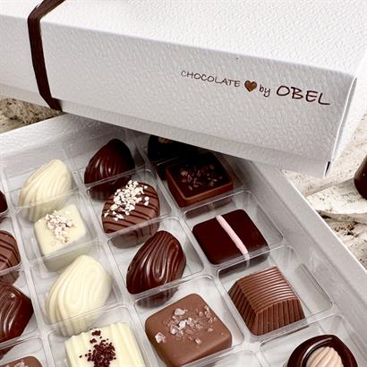 50 st Belgisk Gourmet Dessertchoklad i Läderlook Ask - ca. 660 gram