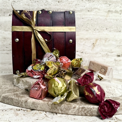 Skattkista fylld med 200 gram lyxig chokladblandning