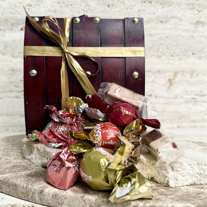 Skattkista fylld med 200 gram lyxig chokladblandning