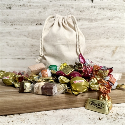 Bomullspåse organic med 500 gram lyxig Chokladblandning 