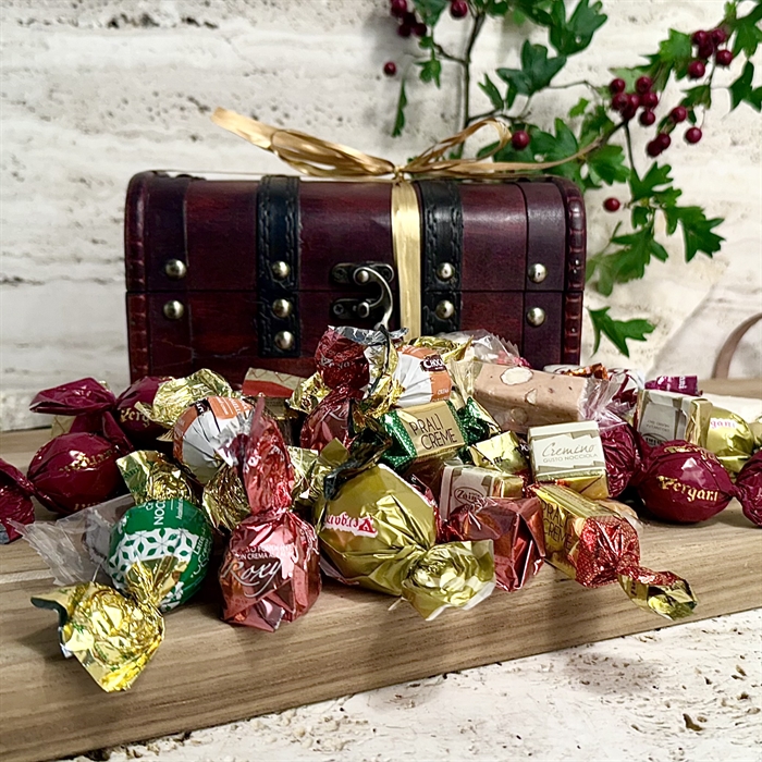 Skattkista fylld med 400 gram lyxig chokladblandning