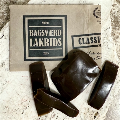 Ekologisk påse med påsktryck - Belgiska påskägg, Bagsværd lakrits och chokladtryfflar