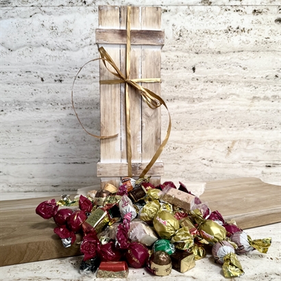 Skattkista fylld med 750 gram lyxig chokladblandning