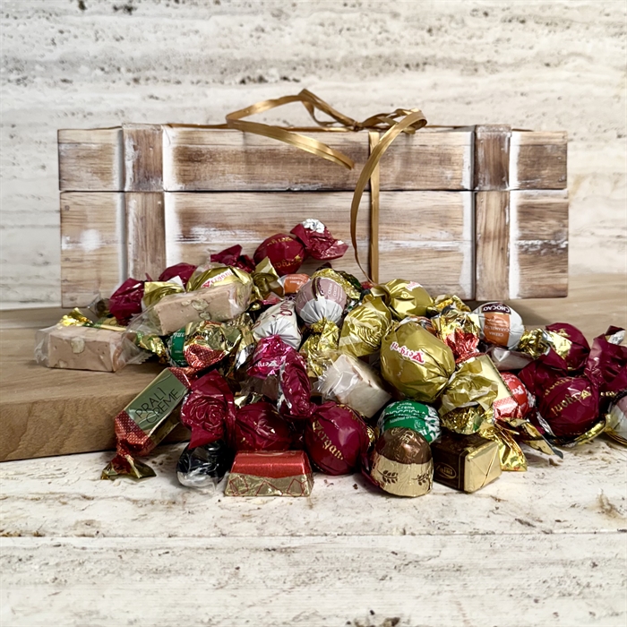 Skattkista fylld med 750 gram lyxig chokladblandning