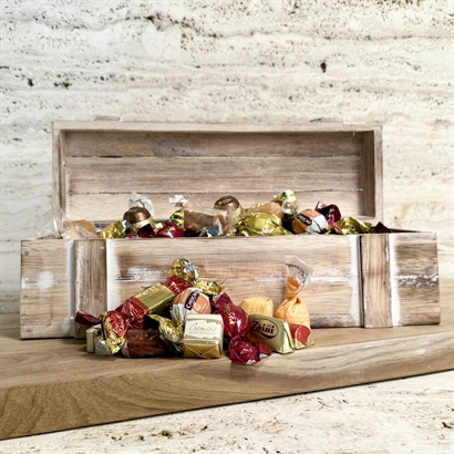 Skattkista fylld med 750 gram lyxig chokladblandning