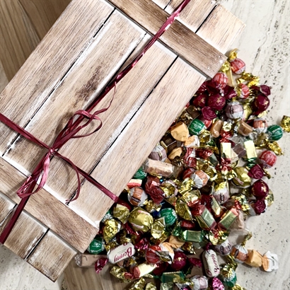 Skattkista fylld med 4000 gram lyxig chokladblandning