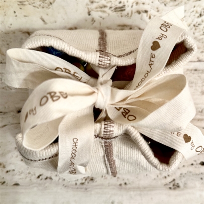 Ekologisk påse med påsktryck - Stora Danske påskägg, Anthon Berg och Bagsværd lakrits