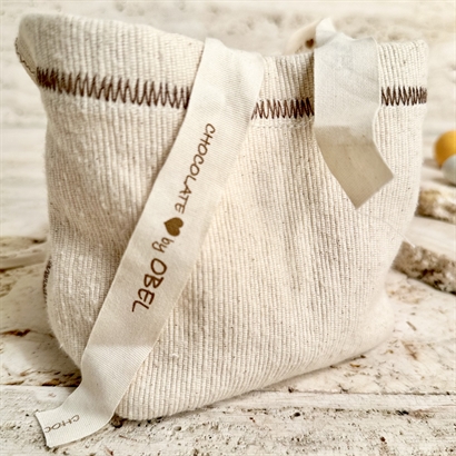 Ekologisk påse med påsktryck - Stora Danske påskägg, Anthon Berg och Bagsværd lakrits