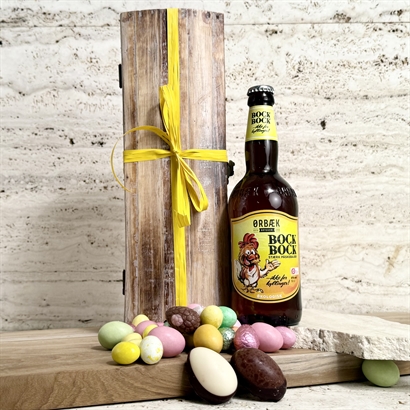 Skattkista med Ekologisk Påskebrygd, 2 stora Danska Handgjorda Påskägg och Lyxig Påskblandning