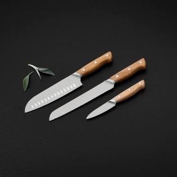 Morsø Foresta Knivset 3 delar Ek/Rostfritt stål. Rekommenderat pris 1099,-