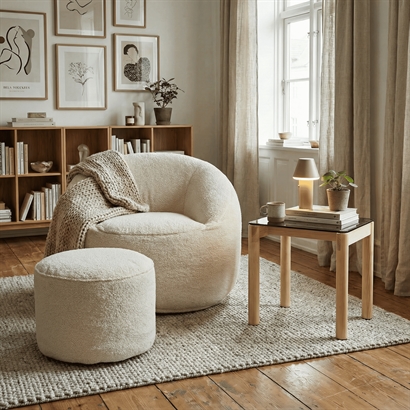 SACKit Nest Pouf Indoor Beige. Rek. utpris 999,-