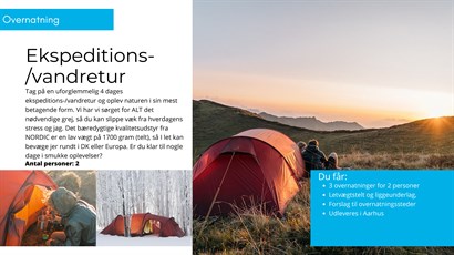 Skønne aktive oplevelser i naturen  - Vejledende udsalgspris op til 1499,- 